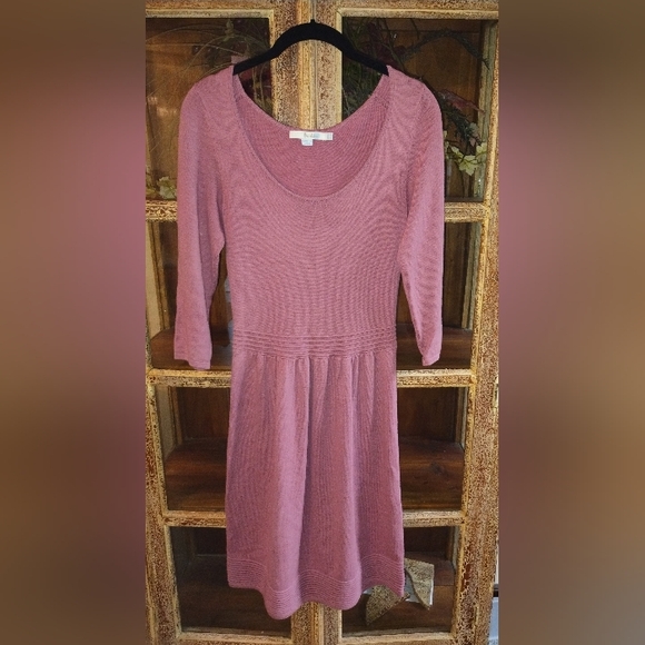 Boden Sweater Midi Dress pink size 6 R - Picture 2 of 7